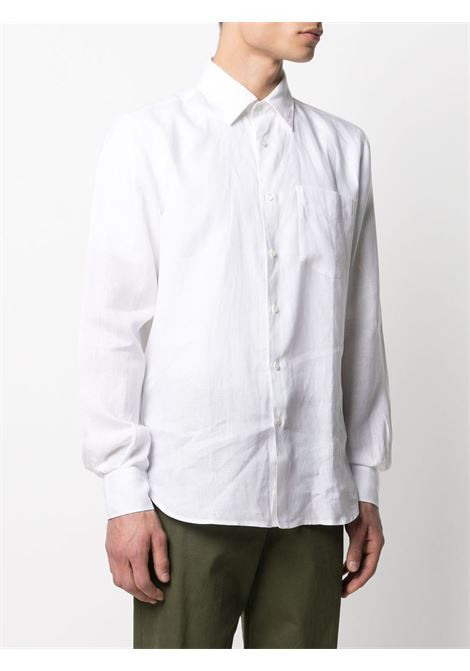 camicia sedici uomo bianca in lino ASPESI | CE36 C19585072